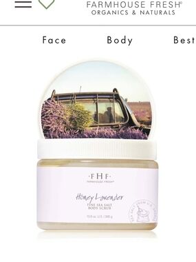 FarmHouse Fresh Honey Lavender Fine Sea Salt Body Scrub - Lavender